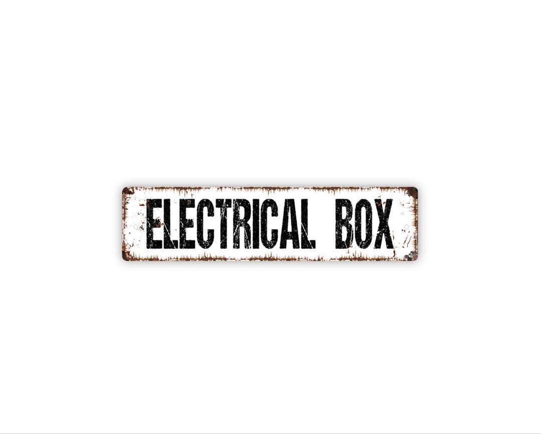Utility Box Sign Electrical Box Sign | Metal Safety Warning Sign for Electrical Panel ...