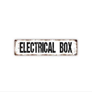 Electrical Box Sign | Metal Safety Warning Sign for Electrical Panel, Utility Room, Garage, Workplace | Power Access Sign