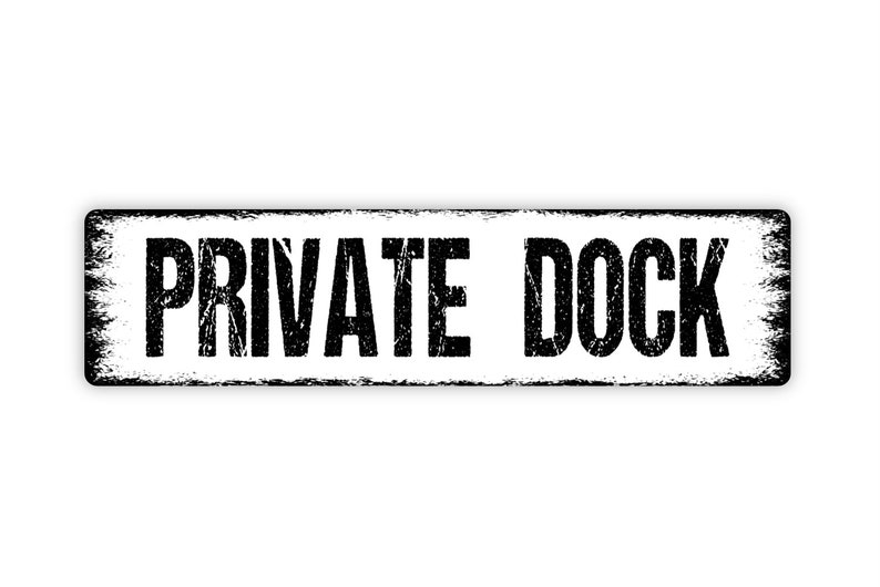 Licpact Cartello in metallo con scritta Private Dock No