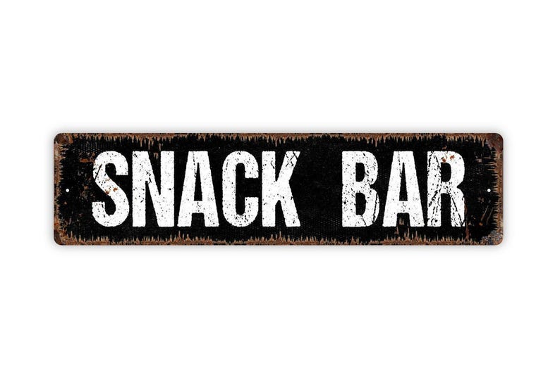 Snack Bar Sign | Kitchen Game Room Gift | Home Movie Night Treat Station Decor | Family Party Snack Area Sign image 6