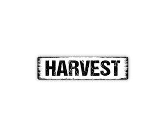 Harvest Sign | Rustic Farmhouse Metal Sign | Fall Kitchen, Pumpkin Patch, Market, or Autumn Wall Decor