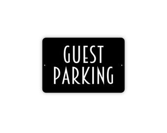 Guest Parking Sign – Reserved Visitor Parking Lot Driveway Garage Property Notice – Business Home Wall Decor – Metal Sign