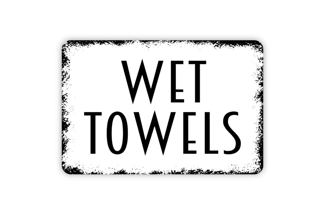 Wet Towels Sign Swimming Pool Metal Wall Art Indoor or Etsy