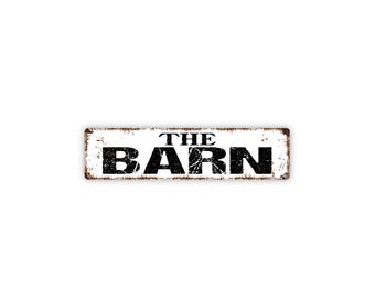 The Barn Sign | Rustic Farm Barn Gift | Country Ranch Decor | Western Farmhouse Property Building Name Sign