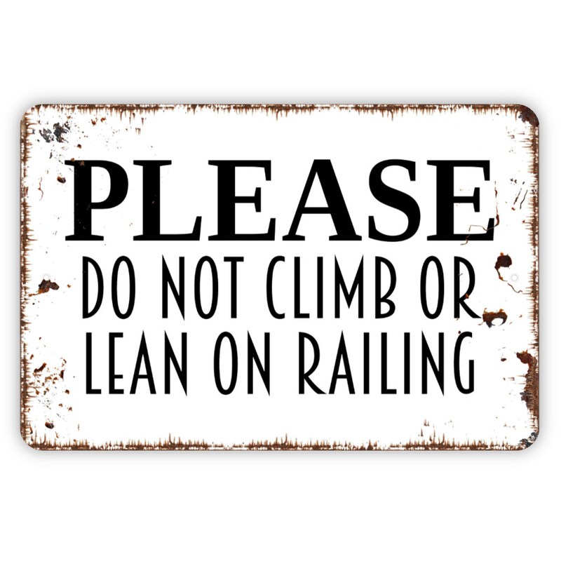 Do Not Lean Sign - Etsy