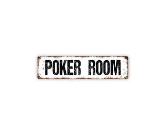Poker Room Sign | Game Room Gift | Man Cave Casino Night Decor | Card Room Gambling Space Sign