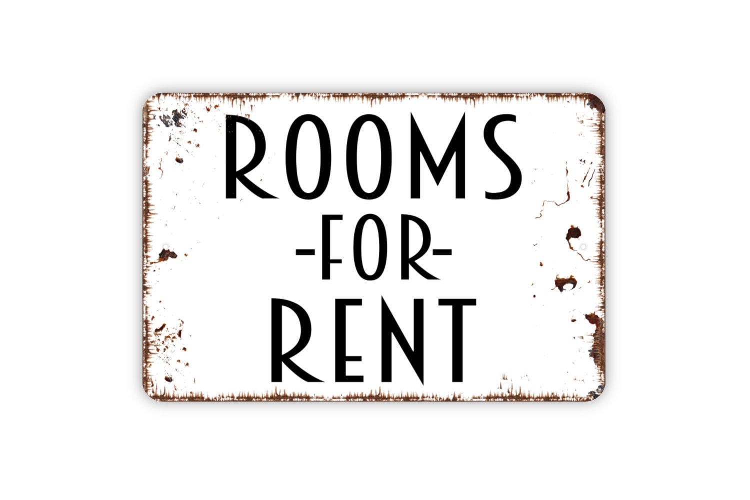 Rooms for Rent Sign Metal Vacancy Wall Art 