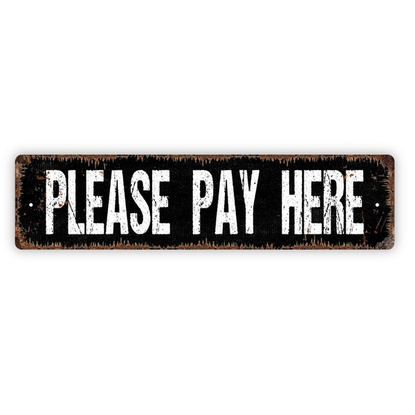 Please Pay Here Sign - Etsy