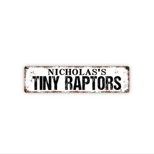 Personalized Tiny Raptors Sign | Custom Chicken Coop Gift | Funny ...