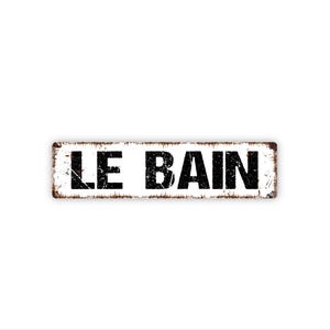 French Country Le Bain Wall Décor | Rustic Spa Room Print