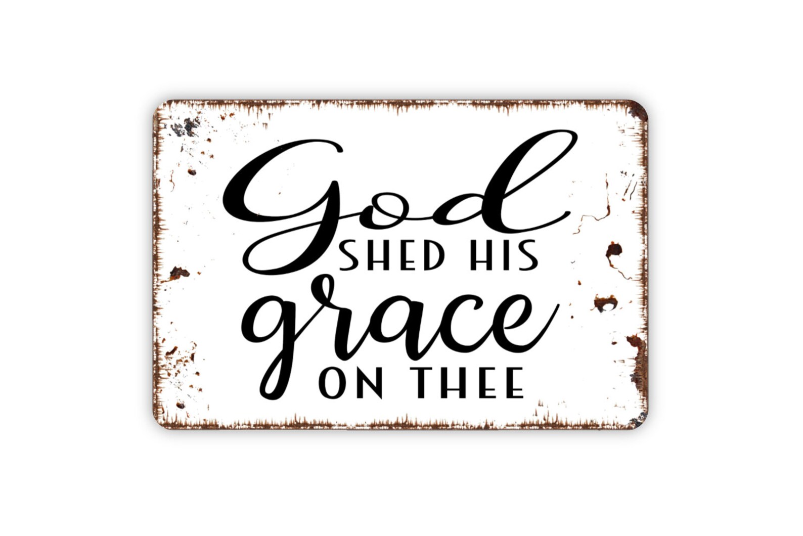 God Shed His Grace on Thee Sign Bible Verse Christian Metal - Etsy