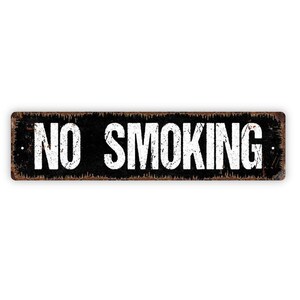No Smoking Sign | Smoke Free Area Wall Art | Property Rules Warning Sign | Door Entry Office Home Decor image 4