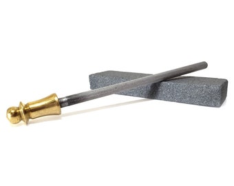 Mini Grit Knife Razor Sharpening Fine Stone and Ceramic Rod Stick Knife Sharpening Tool Set