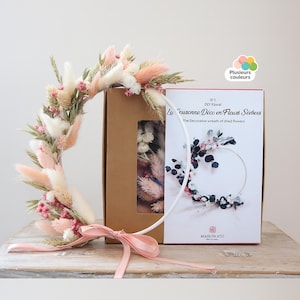 Coffret DIY Déco en Fleurs Séchées – Kit Créatif Loisir à Faire Soi-Même – Cadeau Original – Idée Cadeau Noël Déco – Kit Loisir Créatif