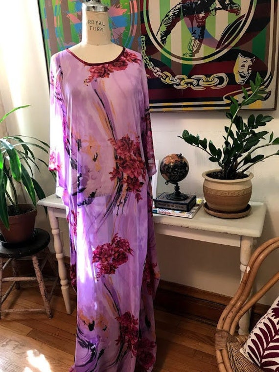 Vintage 70's - Handmade Sheer Kaftan | Beach Cover