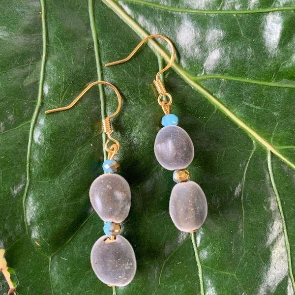 Hawaiian Welaweka Seed Earrings