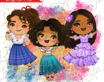 Encanto Mirabel Clipart PNG Digital Design-Mirabel Encanto madrigal PNG watercolor clipart-Encanto design for sublimation & DIY projects