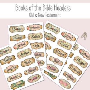 Printable Bible Titles, Books of the Bible, Bible Stickers, Bible Journaling, Christian Journaling, Bible Printables, Christian Printable,03
