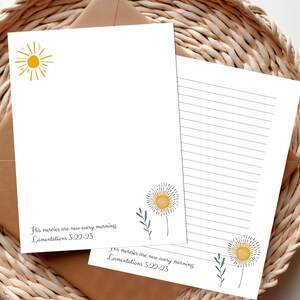 Carta da lettere con versetti della Bibbia, set di cancelleria, carta da lettere cristiana, carta da lettere, carta da lettere boho, carta da lettere con acquerello, busta stampabile