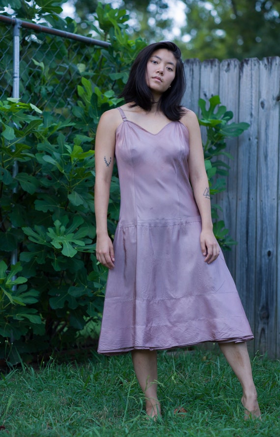 Vintage 60s Dusty Rose Slip Dress
