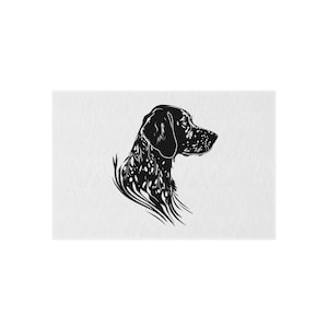 Pointer Dog Rug - WHITE, Hunting, Hunting Dog, Pointing Dog, Upland, Door Mat,