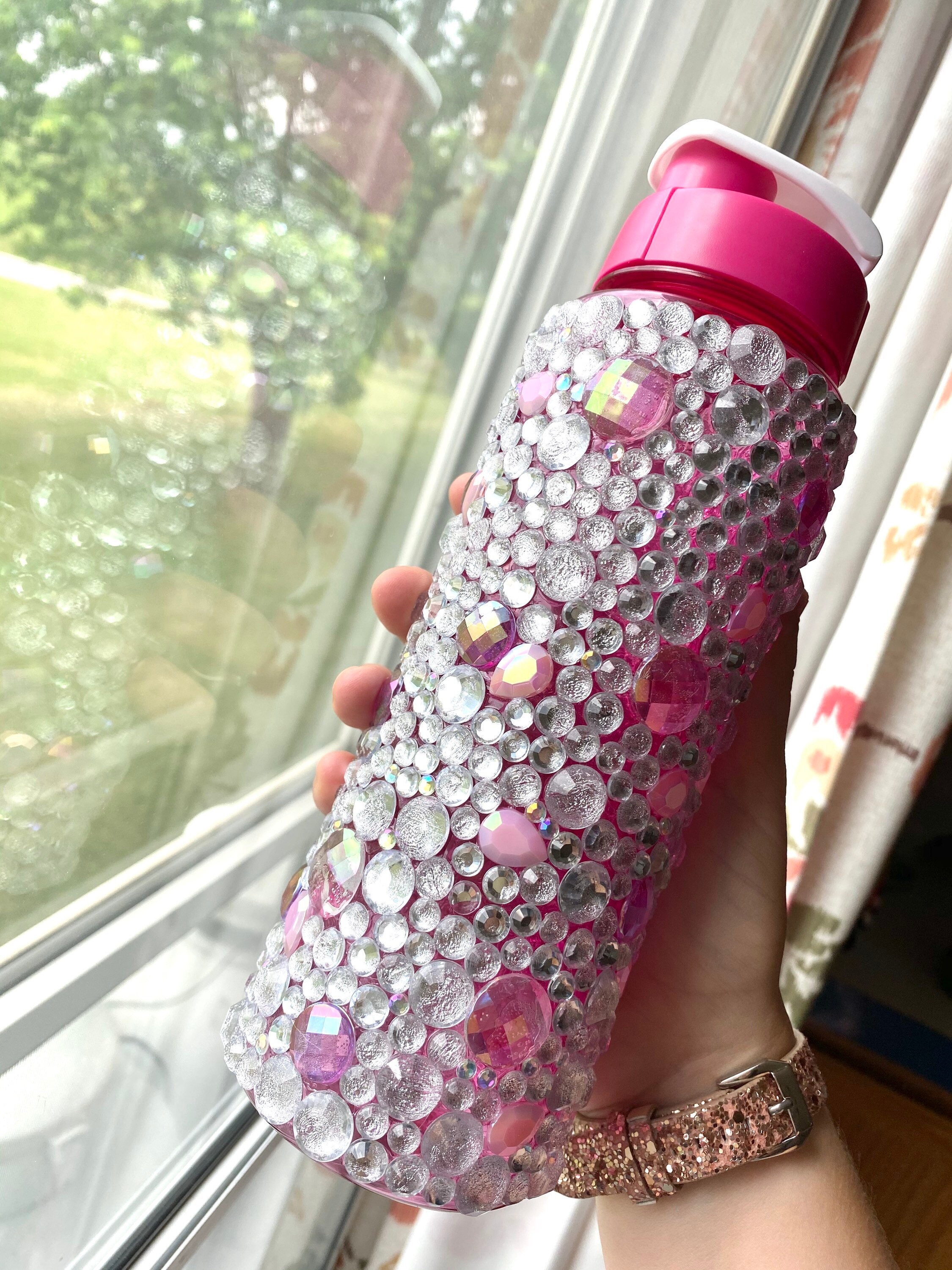 Sparkly Bling Rhinestone Water Bottle Custom Water Bottle Etsy