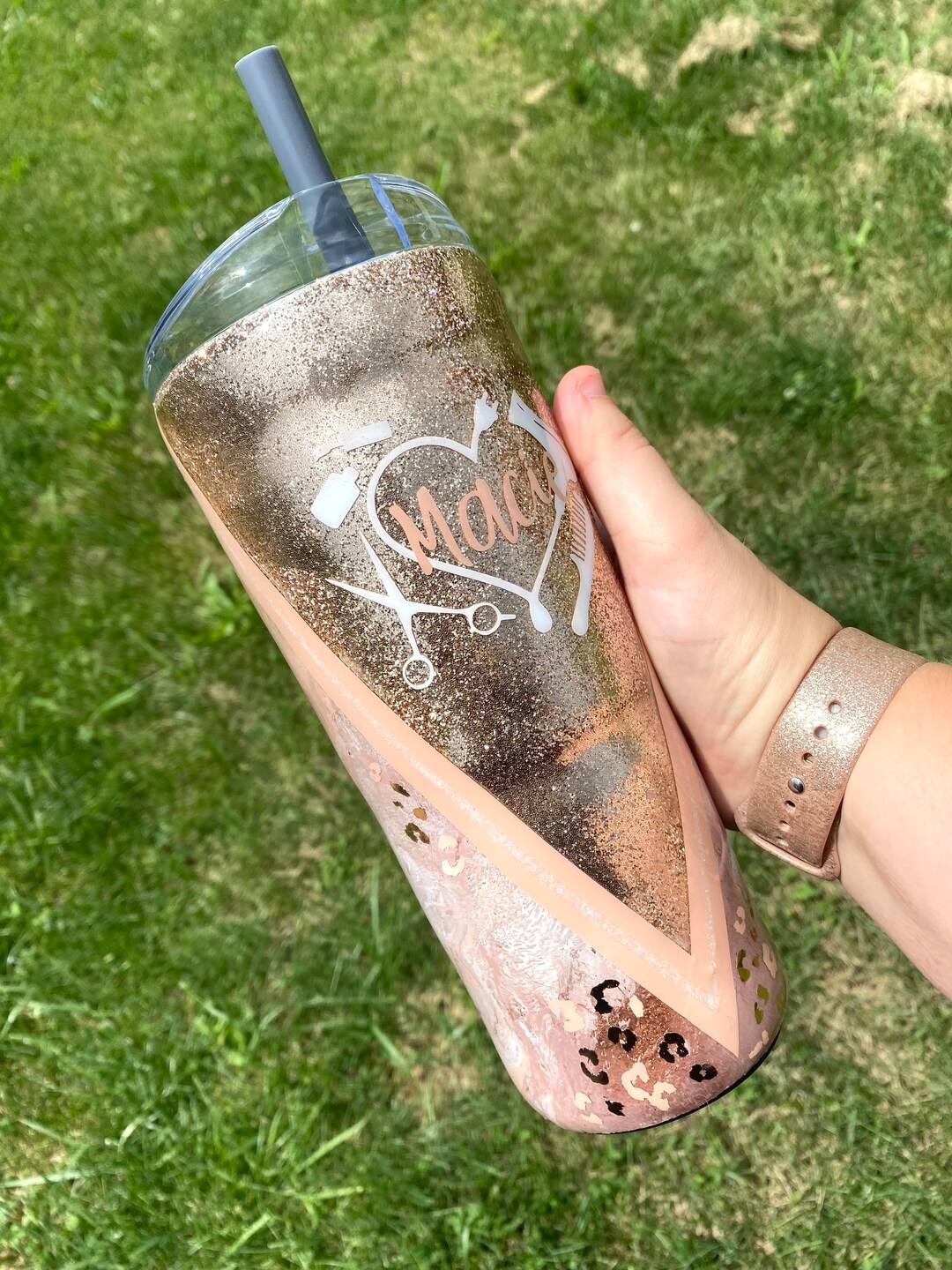 BUBBA CUP Glitter Tumbler Custom Personalized 24 Oz Etsy