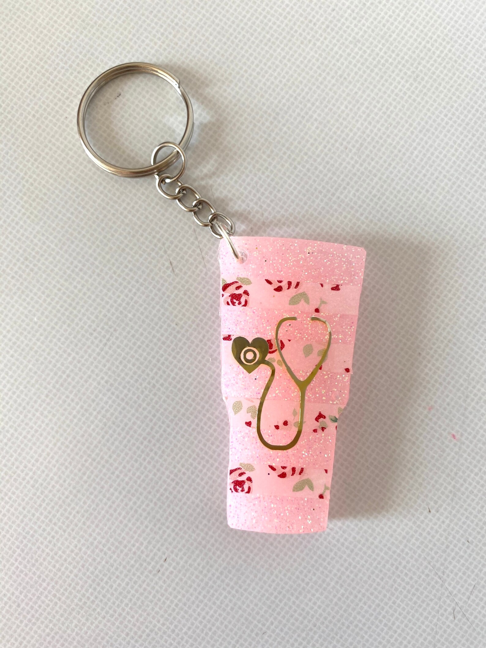 Custom Personalized Glitter and Decal Tumbler Keychain Etsy