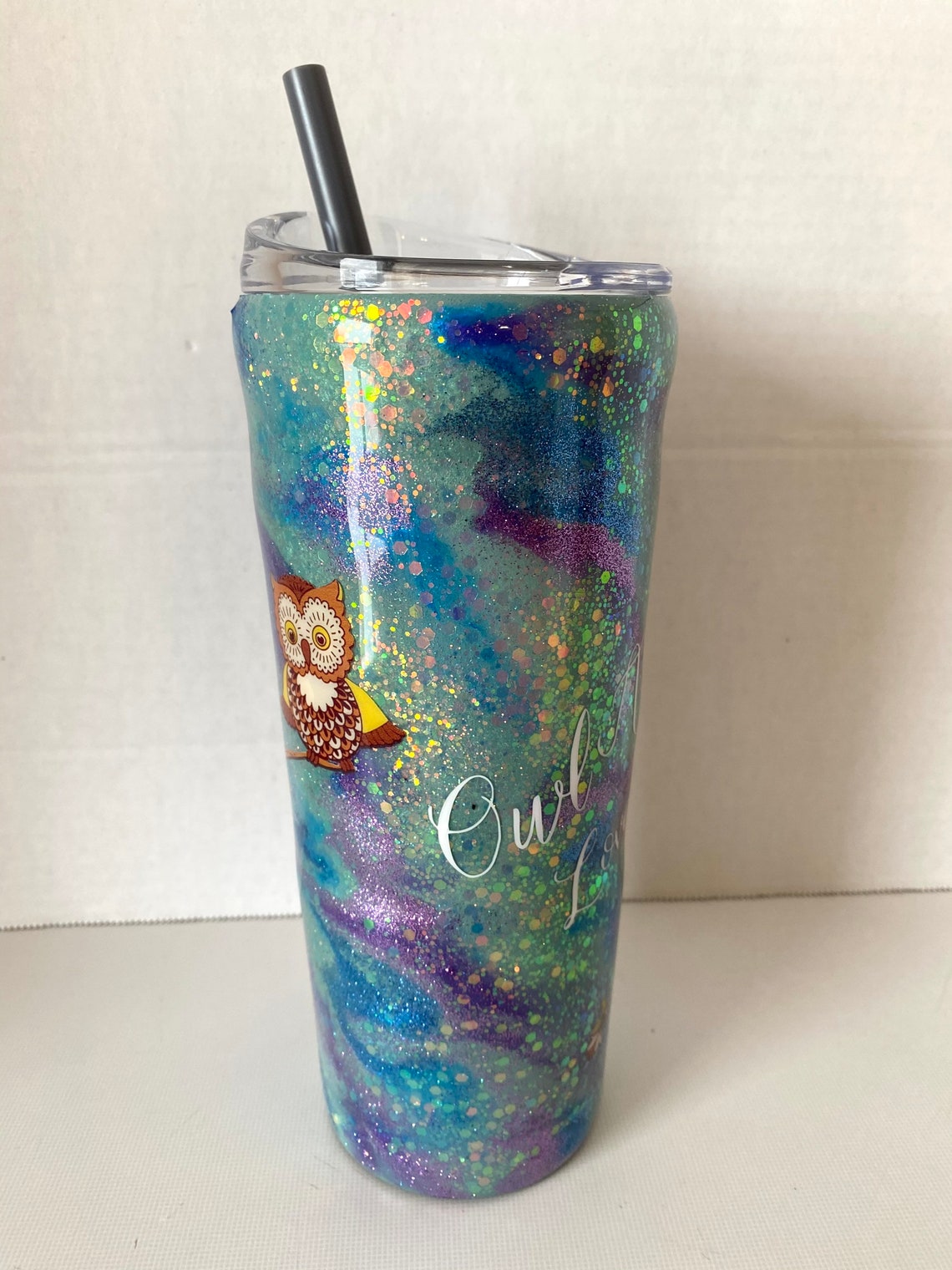 BUBBA CUP Owl Always Love You Swirl Owls Marble Glitter Etsy