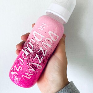 Glitter Swirl Baby Bottle - Custom, Personalized, Glitter Baby Bottle, custom color, Dazzlin in Diapers, Ombre