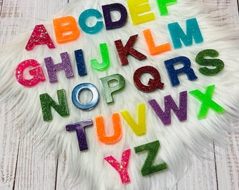 Resin Letter Set, Capital Letters, Alphabet, Learning Tool- custom colors/designs available upon request!