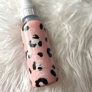DR.BROWN BOTTLE — Leopard, Cheetah Print, Glitter Baby Bottle - Custom, Personalized, Glitter Baby Bottle, custom color, Customizable