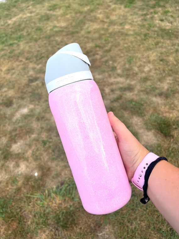 OWALA Solid Pink, Baby Pink, Simple Custom Personalized, Glitter Water  Bottle Tumbler Cup 