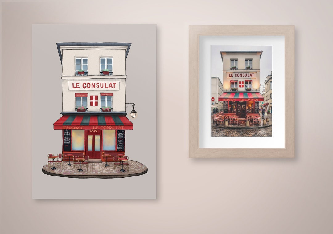 Storefront Portrait CUSTOM STOREFRONT PORTRAIT to Instant Print, Personalized Portrait ...