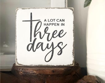 Tier Tray  Sign Easter,  Christian Sign for home, Christian Easter Tier Tray Gift, Easter Housewarming Gift for Christian Couple