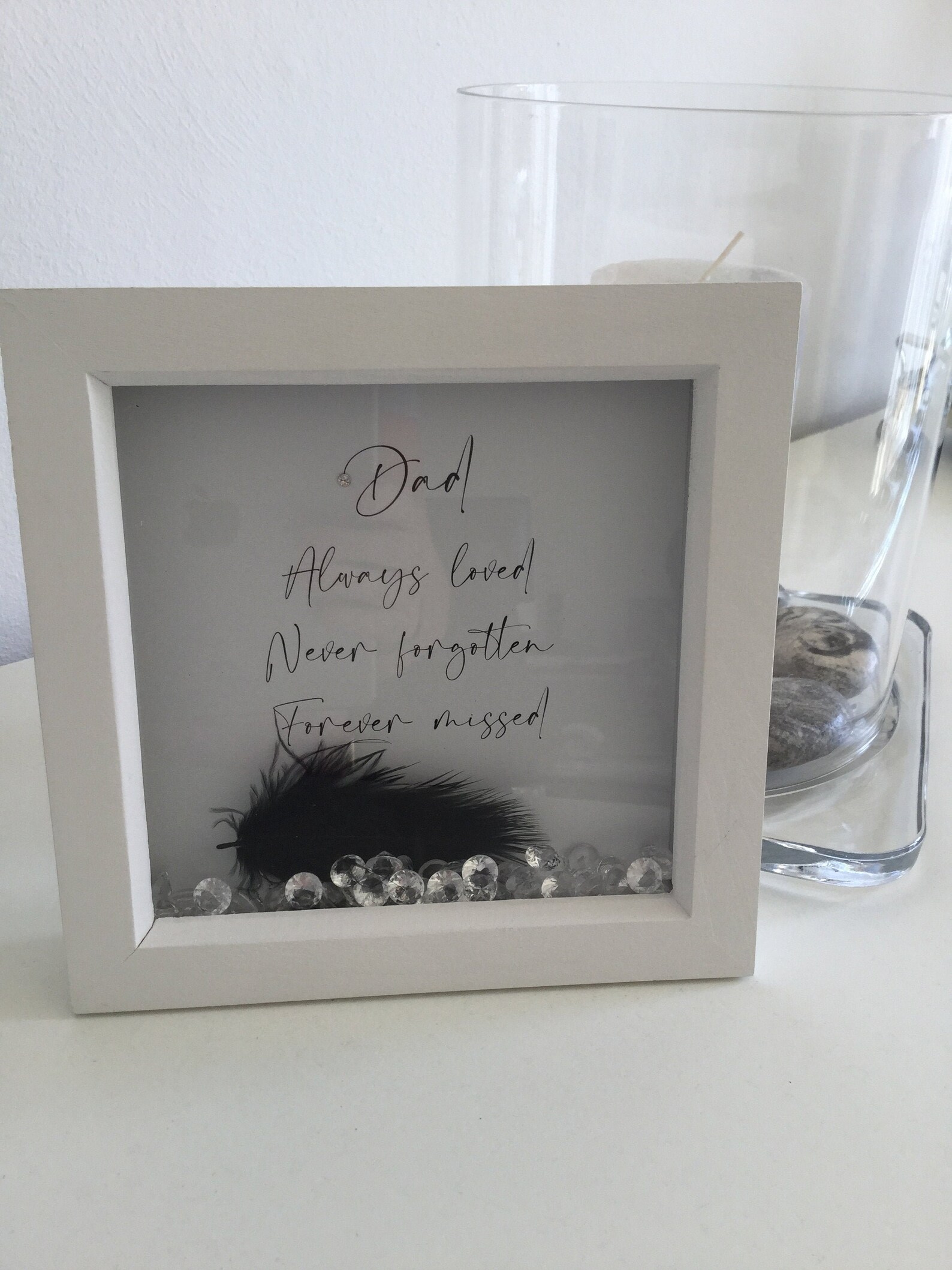 Memorial Frame in loving memory. Dad memorial frameadd any Etsy