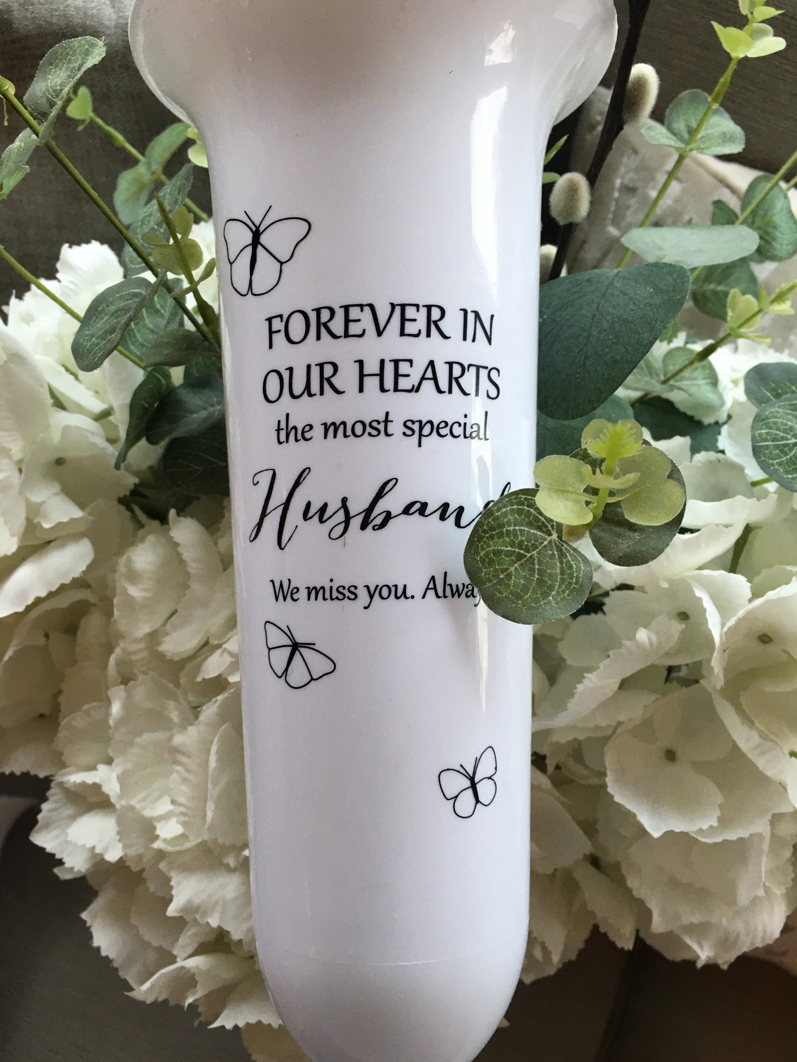 Graveside Vase Memorial Vase for Fathers Dayvase for Etsy UK