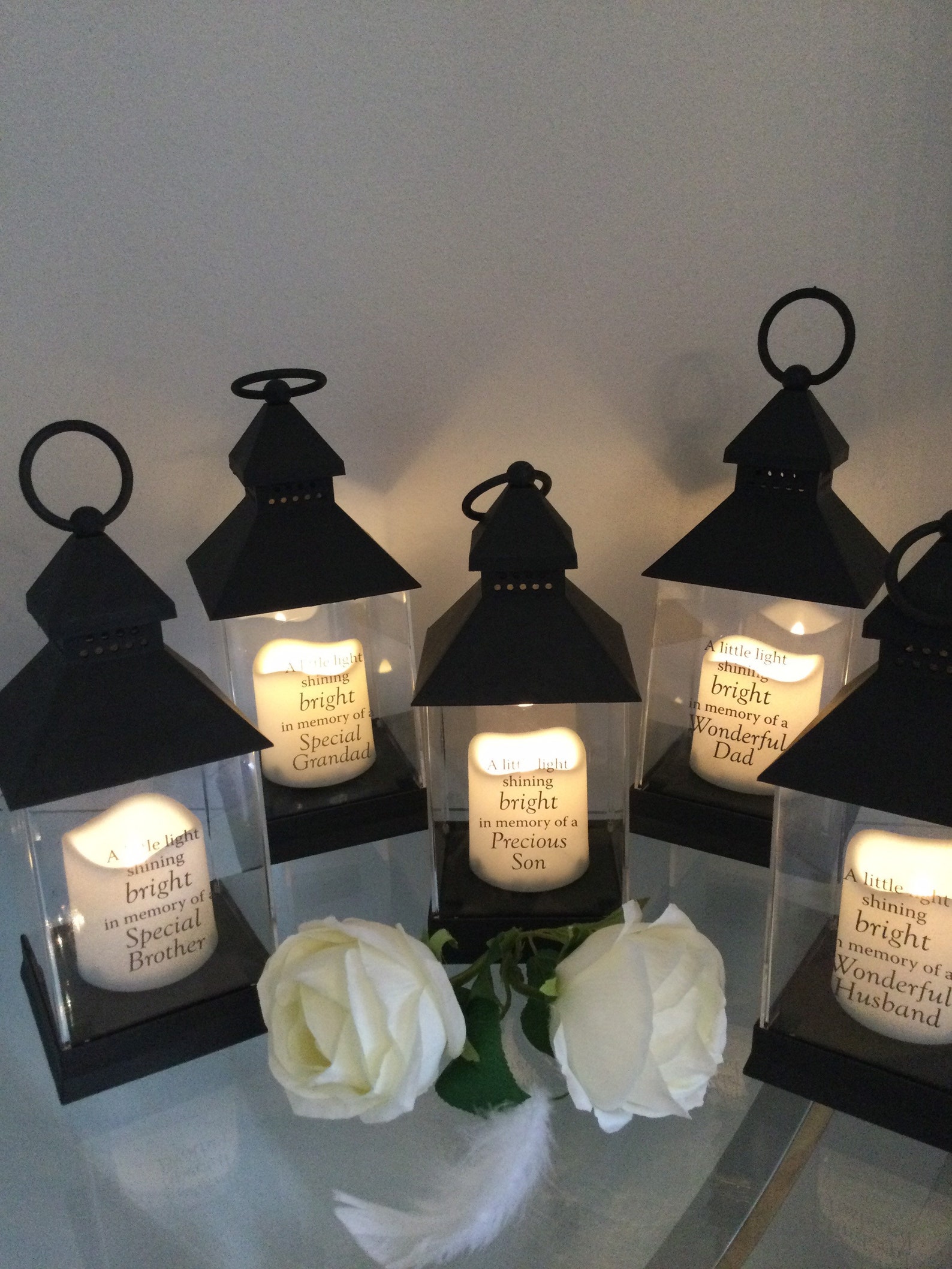 Memorial lantern outside garden lantern. Graveside memorial. Etsy