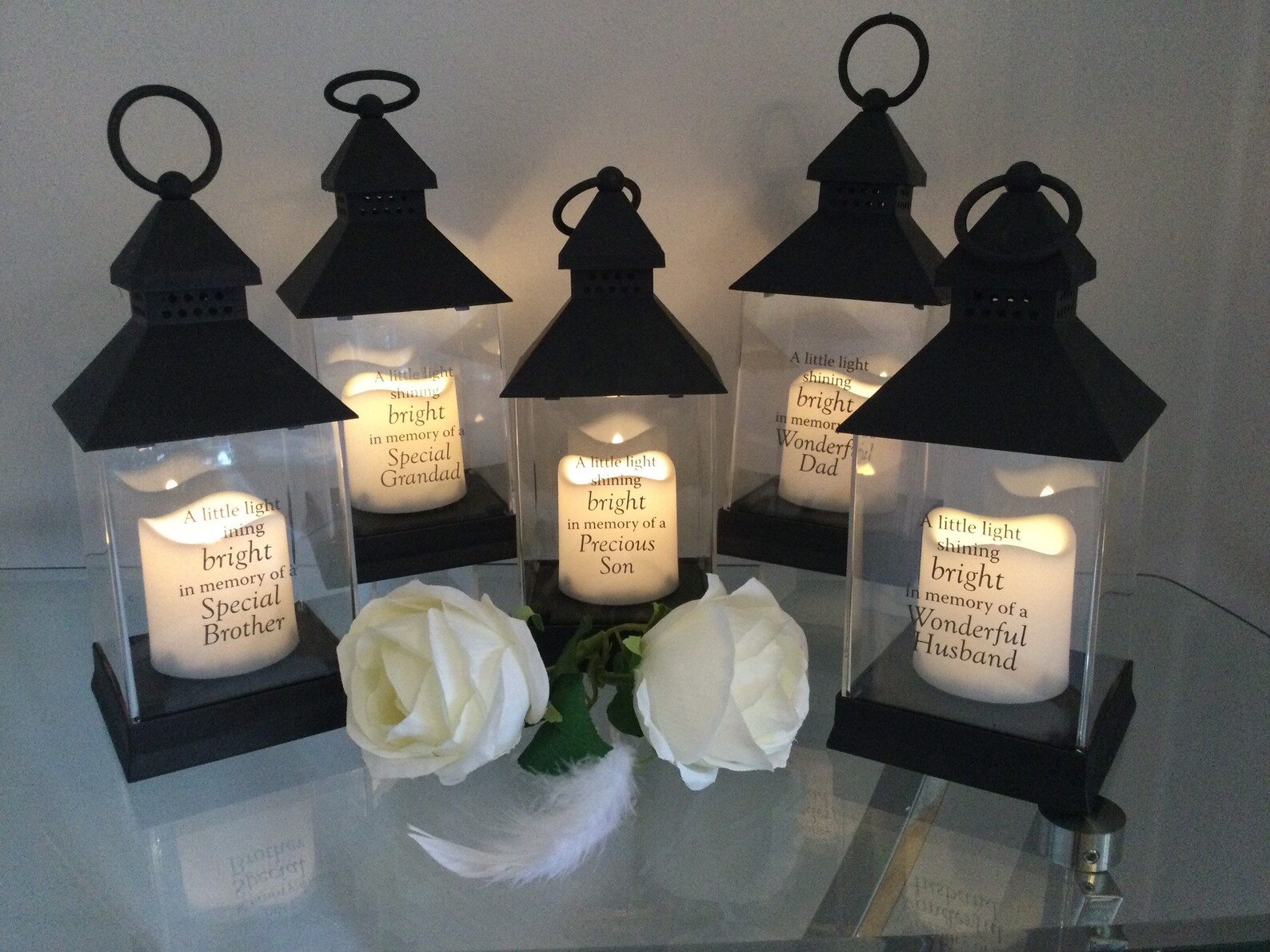 Memorial lantern outside garden lantern. Graveside memorial. Etsy