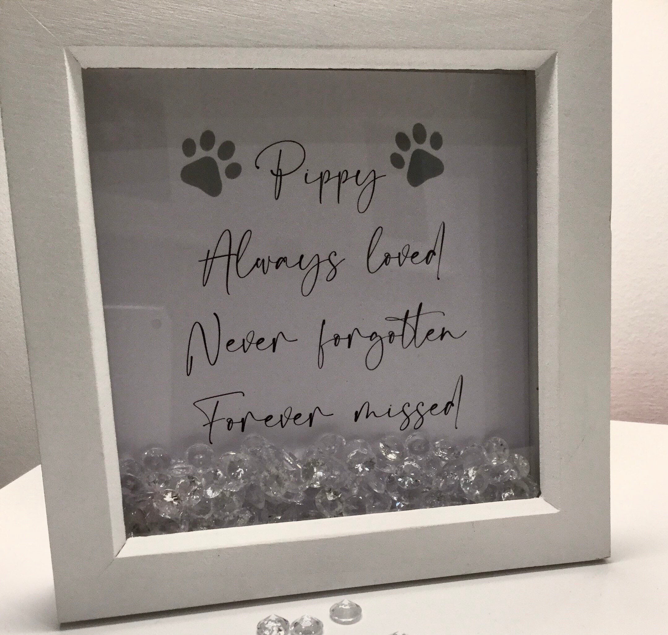 Dog memorial frame personalised pet frame paw prints from Etsy