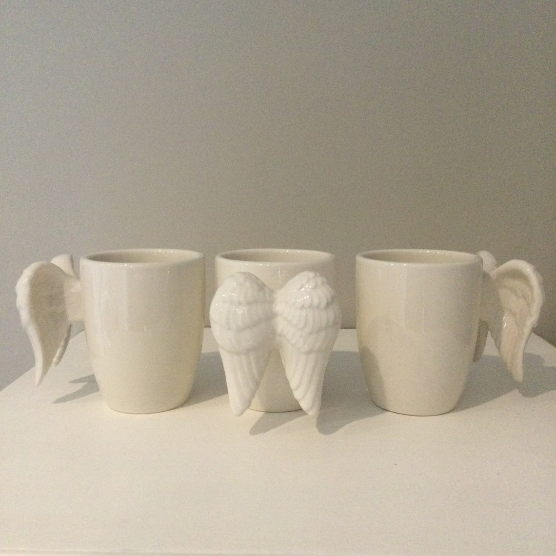 Angel Wings Mugcupwhite Angel Wings Ceramic Mug Angel Etsy