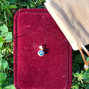 Evil Eye Pendant | Talisman Necklace | Minimalist Gold Necklace | Tiny Evil Eye Pendant | Bridesmaid Jewelry | Unique Evil Eye