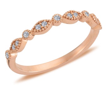 Diamond Wedding Ring | Minimalist Diamond Ring | Unique Diamond Wedding Band | Minimalist Wedding Band | Diamond Promise Ring | Gift for Her