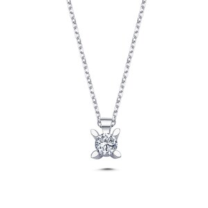 Solitaire Necklace | Natural Diamond Necklace | Floating Diamond Necklace | Dainty Diamond Necklace | Layered Diamond Necklace in 14K Gold