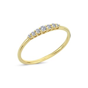 Eenvoudige Diamond Ring | Klassieke Trouwring | Unieke stapelbare diamanten ring | Minimale Diamond Ring | Sierlijke stapelring | Cadeau voor haar