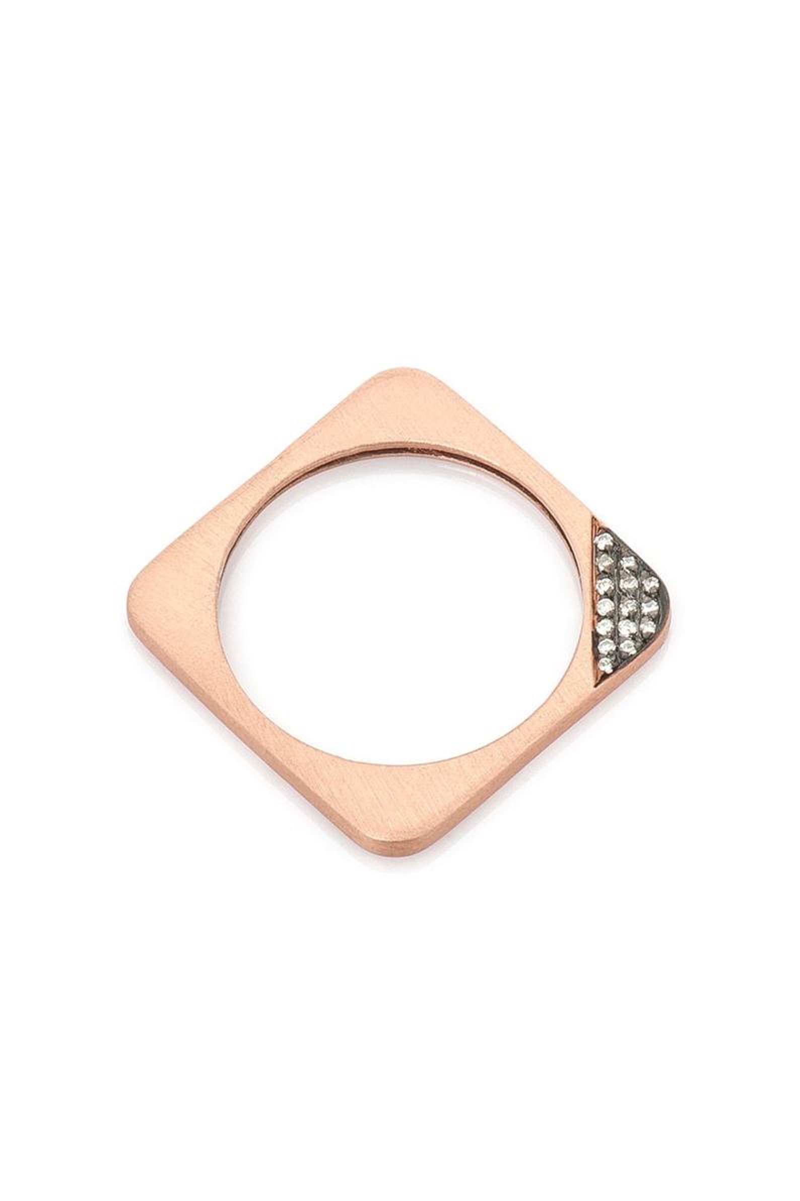 Four Corner Ring Diamond 4 Corner Ring 14K Solid Gold Multi Etsy