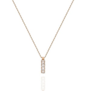 Multi Baguette Necklace | Drop Y Necklace | Dainty Lariat Necklace | Layering Necklace | Mini Baguette Diamond Necklace | Delicate Necklace