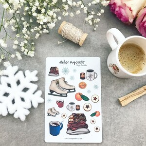 Lavagna adesiva adesivi per cocooning invernale, momento accogliente di calore