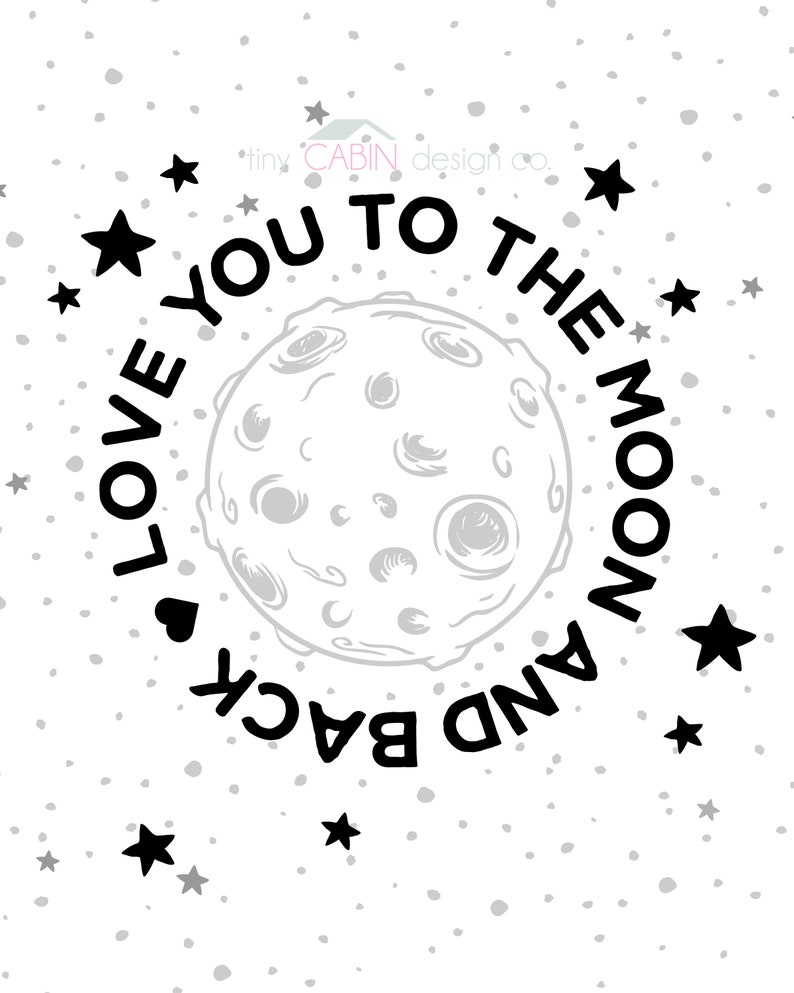 Fly me to the moon - Black & White Nursery - Boy Girl room digital download Pour toi on decrocherais la lune - affiche pour enfants ou bebe image 3