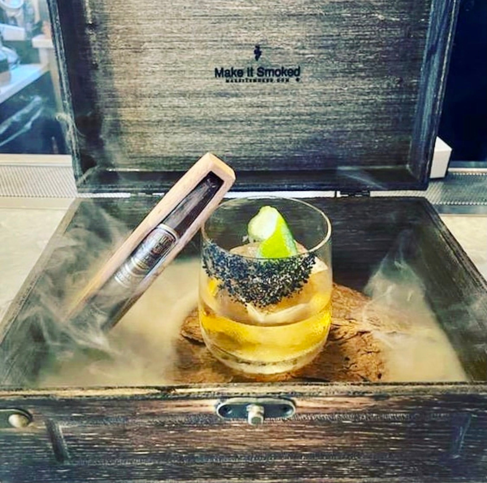 Cocktail Smoker Box Cocktail Smoking Kit Gift Set Gift Etsy